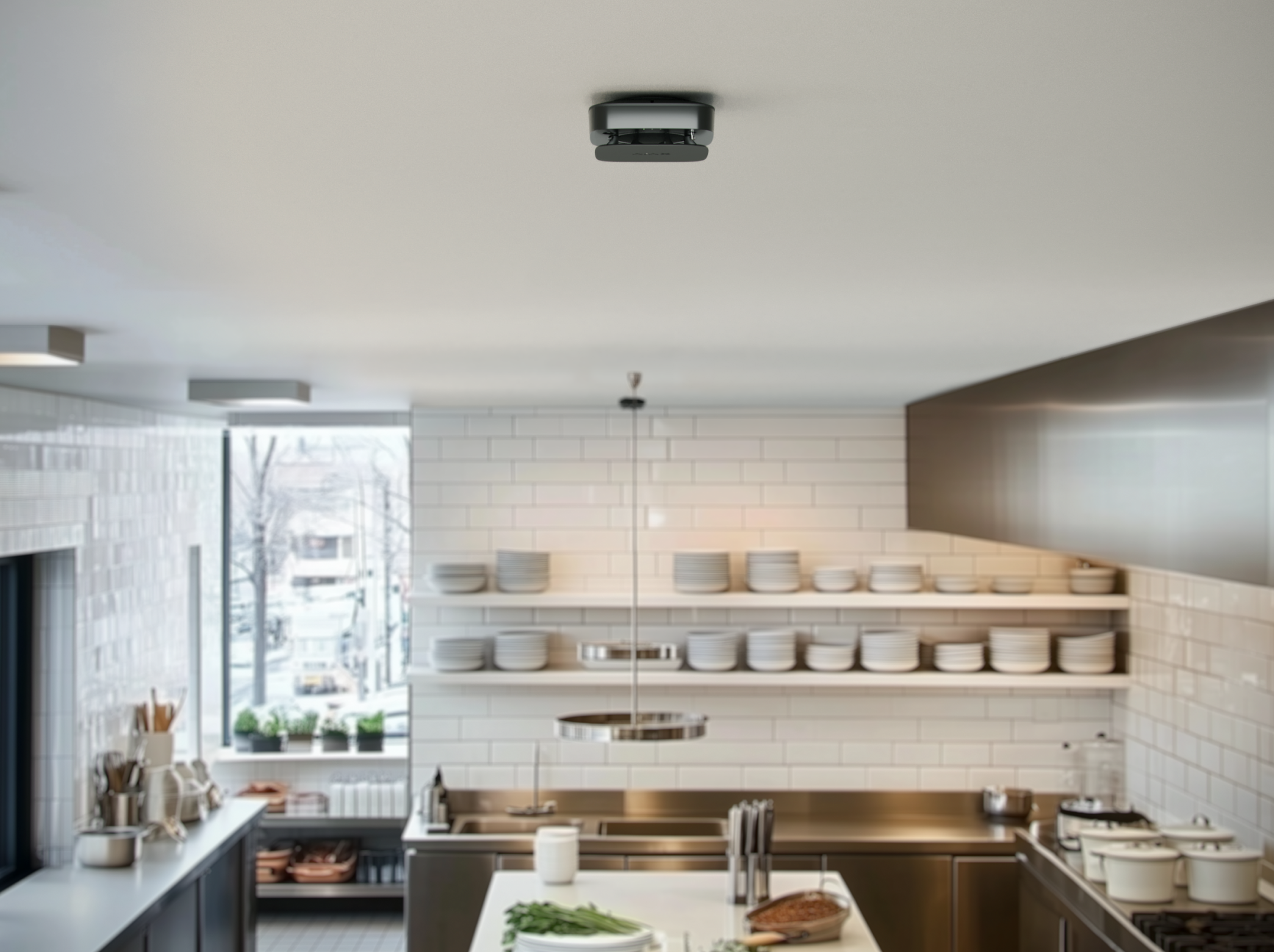 Wärmedifferenzialmelder in der Küche